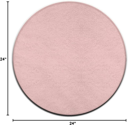 Women's Large Home Decor Mat, Soft Round Yoga Carpet, Non Slip Machine Washable Home Office Circle Rug Purple
