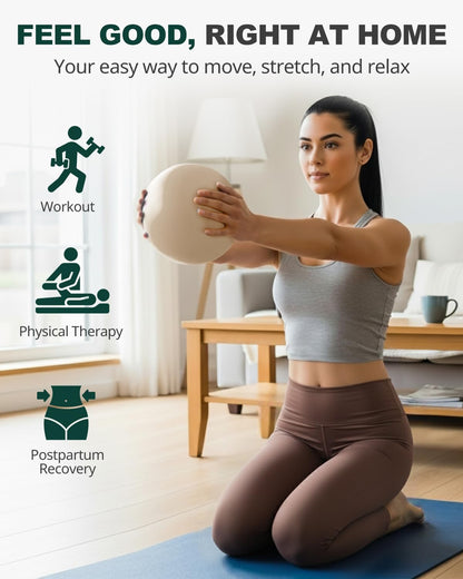 Trideer 9-Inch Pilates Ball, Small Exercise Ball for Yoga, Core Training, Physical Therapy, Balance, Stability and Stretching Pilates Equipment with Inflation Straw