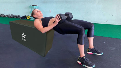 Pilates and Yoga Bench by SEWD – Portable Workout Bench for Full Body Exercise with Handle – Weight Training, AB Workout, Hip Thrust and Glute Training Home Gym Equipment