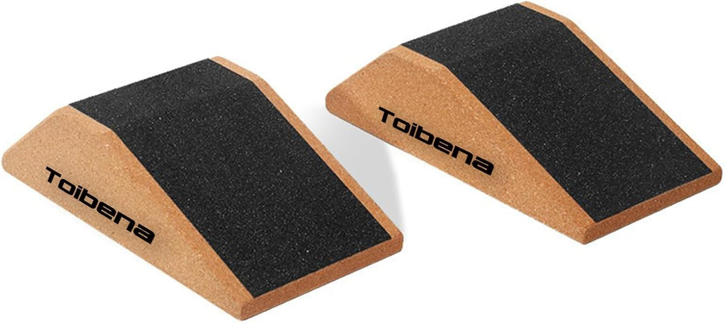 Squat Wedge Blocks Stretching blocks,Non-Slip Surface with Beveled Edges for Core Exercises,Natural Eco-Friendly/squats& weightlifting&yoga,Travel Friendly
