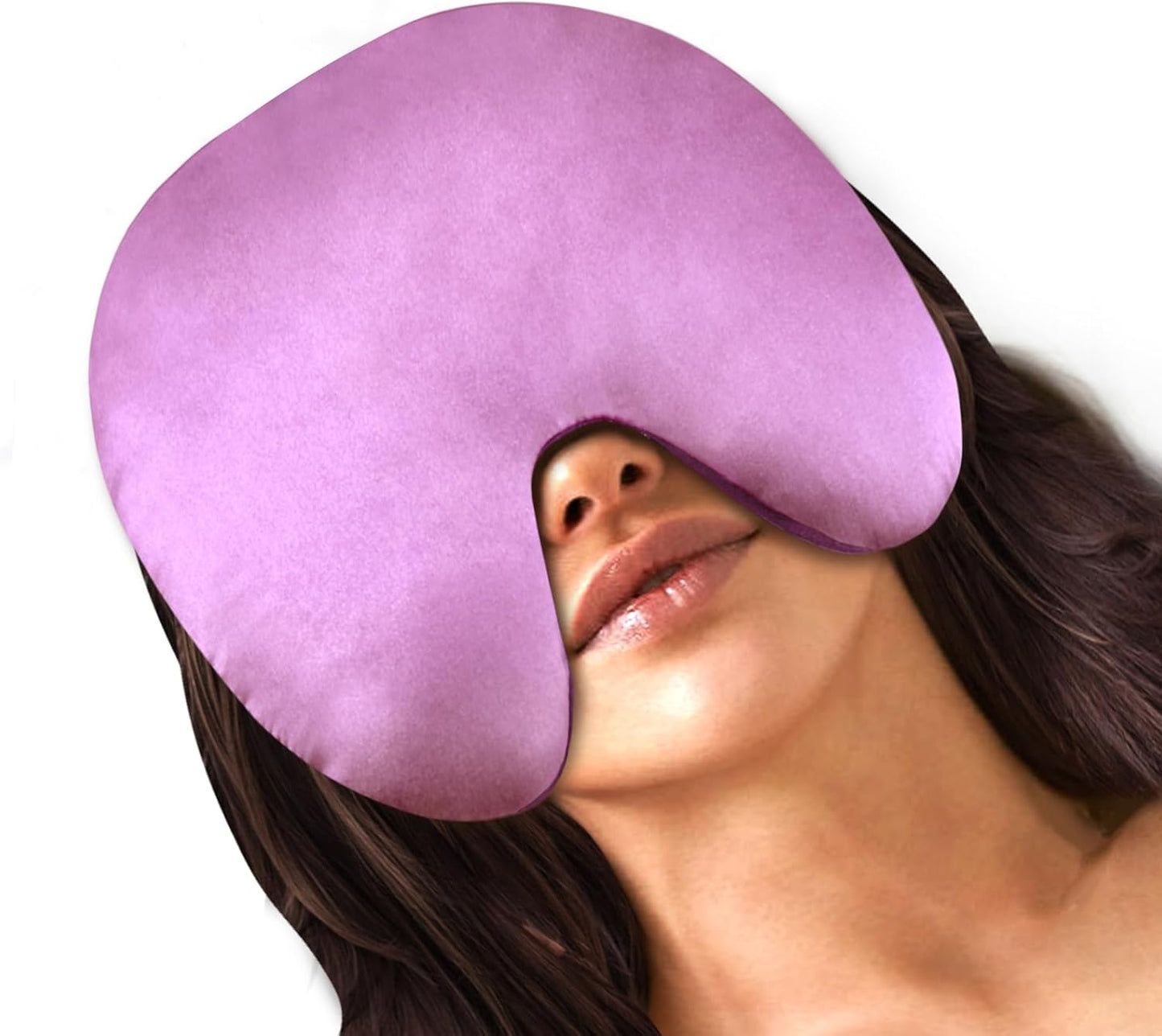 RelaxCoo Sinus Face Mask Heated for Headache，Dry Eyes, Migraine, Sinus Pressure Relief, Warm Cold Compress, Lavander Eye Pillow Weighted for Relaxation, Sleep, Yoga, Microwavable Eye Heating Pad