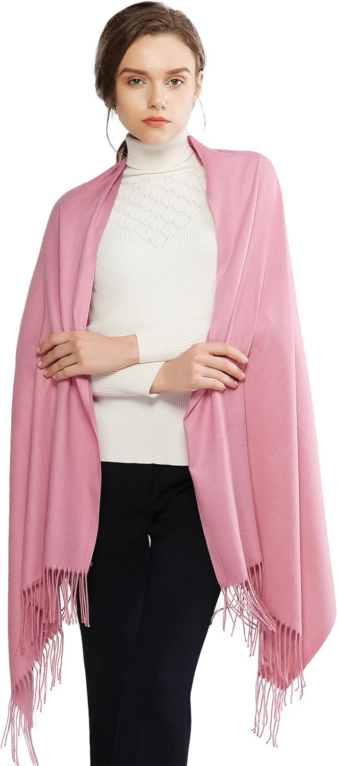 RIIQIICHY Women's Scarf Pashmina Shawls and Wraps for Evening Dress Bridesmaid Wedding Bridal Winter Warm Long Large Scarves
