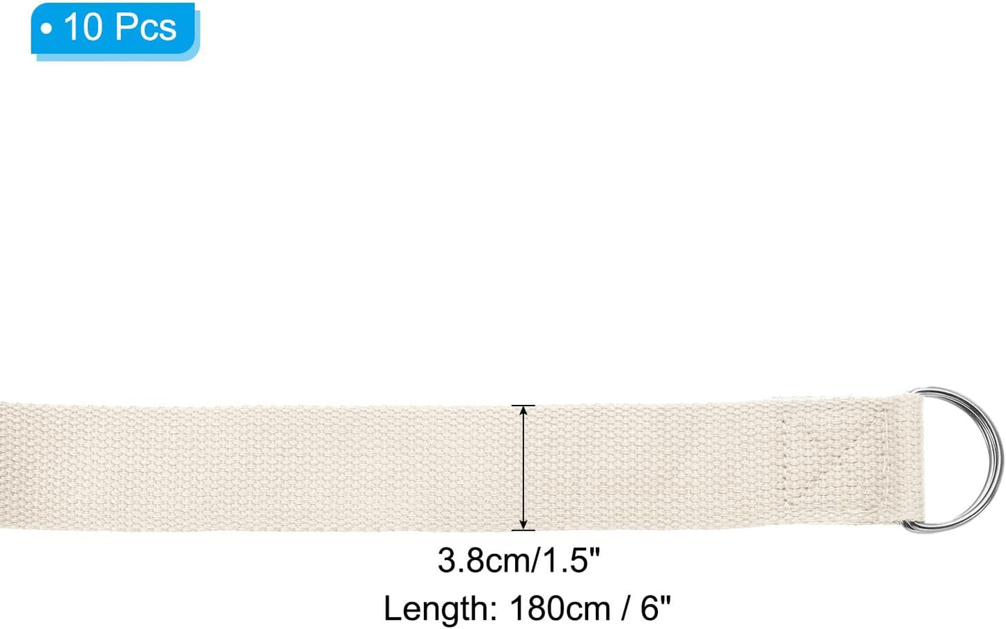 PATIKIL Yoga Strap for Stretching, Cotton Yoga Belt with Adjustable Metal D-Ring Buckle Stretch Band for Fitness Pilates