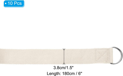 PATIKIL Yoga Strap for Stretching, Cotton Yoga Belt with Adjustable Metal D-Ring Buckle Stretch Band for Fitness Pilates