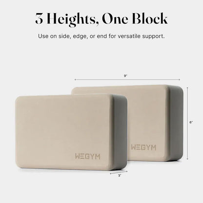 WeGym Yoga blocks with Anti-Slip, Comfortable Grip, Sturdy Sides for Secure Workouts at Home, for Yoga, and Pilate Training