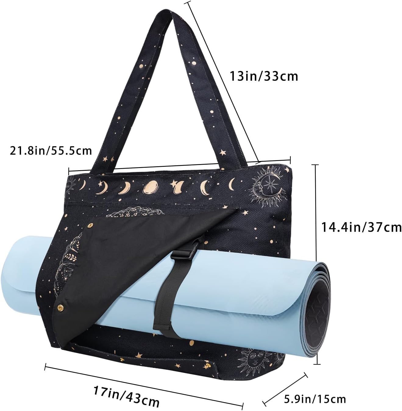 Yoga Mat Bag Yoga Bags and Carriers Fits All Your Stuff Yoga Tote Bag with Zipper Pocket Yoga Mat Carrier Pilates Bag Take in Out Mat Easily