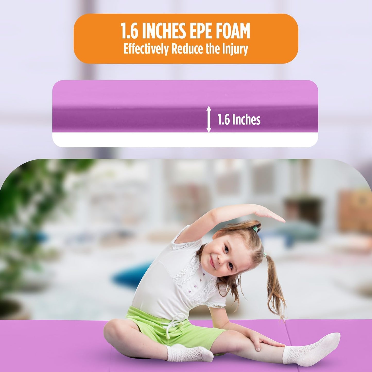 Gymnastics Mats Foldable Tumbling Mats Portable Gymnastics Exercise Mat Thick Gymnastics Tumbling Mats Pad Home Exercise Panel Mat With Carrying Handles