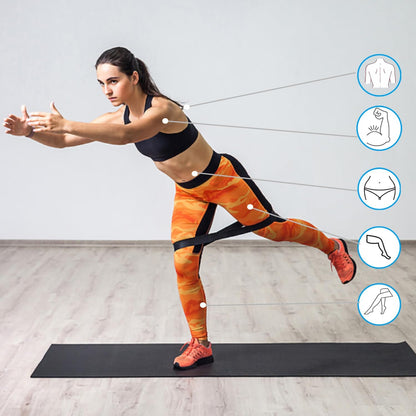 Resistance Bands for Working Out,Resistance Loop Exercise Bands for Physical Therapy, Yoga Starter Set of Stretch Bands for Booty Legs, Pilates Flexbands,Set of 5