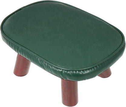 Prayer Kneeler with PU Leather Cushion, Wooden Prayer Bench with Solid Wood Legs, Thick Padded Kneeling Stool for Home Prayer & Meditation