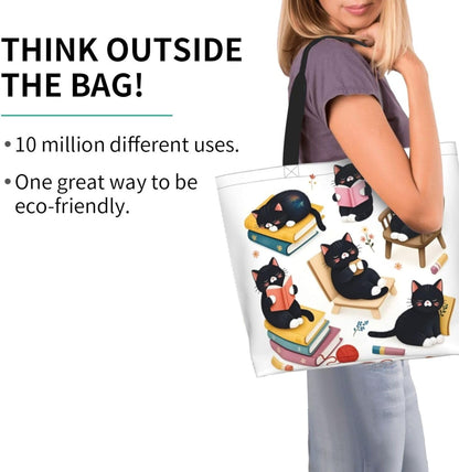 Tote Shoulder Bag Large Durable Reusable Eco-friendly Handbag Lightweight Stylish for Daily Use-19.7x15.7x5.9 Inch - Colors B