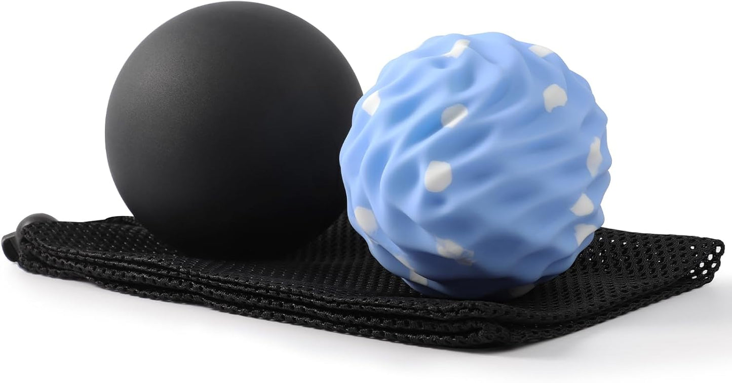 JIEJUNJI Massage Balls Set for Deep Tissue Muscle Relief, Trigger Point & Myofascial Release, Full Body Use for Back, Neck, Shoulder, Foot & Hip (Peanut Ball Set)