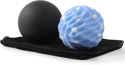 JIEJUNJI Massage Balls Set for Deep Tissue Muscle Relief, Trigger Point & Myofascial Release, Full Body Use for Back, Neck, Shoulder, Foot & Hip (Peanut Ball Set)