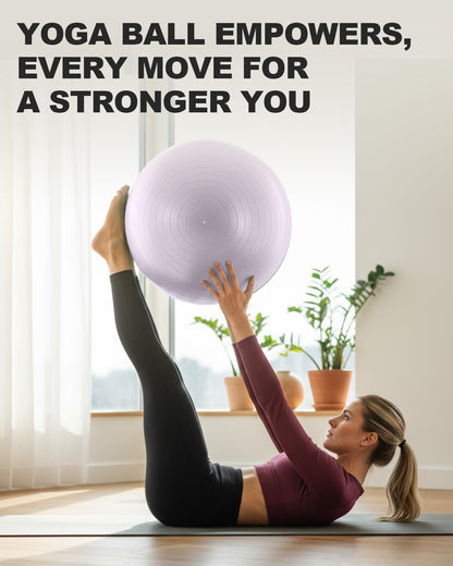 Trideer Exercise Ball Yoga Ball,Office Seating & Balance Ball Chair, Stability Ball for Pilates, Physical Therapy,Core Training & Balance Improvement & Stretching