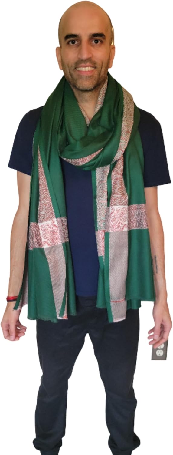 Soft Premium Wool Blend Meditation Shawl - Large Unisex Prayer Wrap, Oversize Scarf & Versatile Blanket