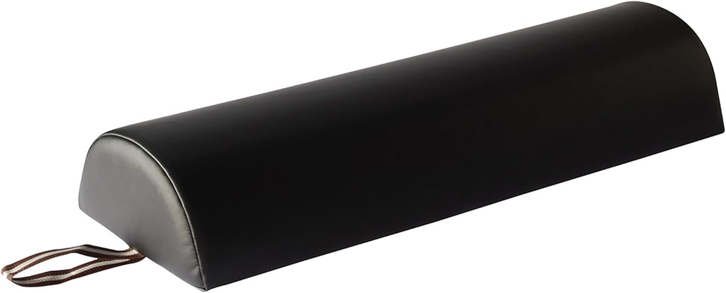 Master Massage 6 Inch Semi Round Bolster Table Cushion Pillow Black