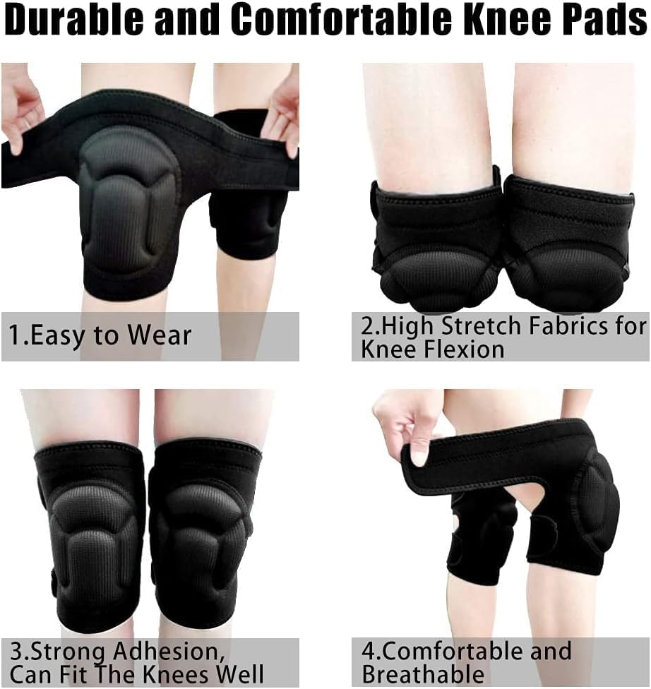 Women Men Knee Pad Suitable for House Working, Floor and Carpet Cleaning, Gardening Maintain, Construction Work, High Elastic Fabric Men Knee Pads Protect Knee Safety