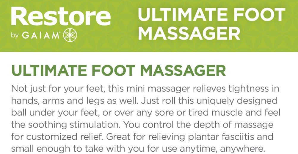 Gaiam Restore Ultimate Foot Massage Roller, Blue