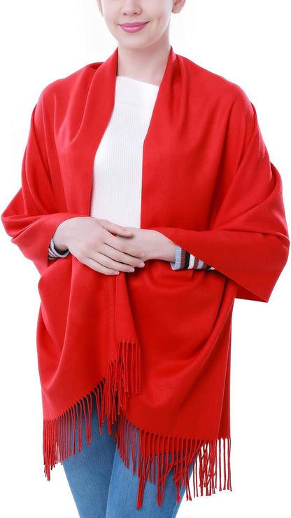 Pashmina Scarf and Shawl - Soft Women Pashminas Wrap for Wedding Evening Party dresses