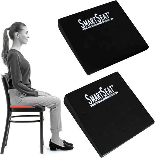 SmartSeat Wedges for Back, Knee & Sit Bone Support Posture Correction Pain Relief and Comfort Ideal for Office Chairs, Home Seating, Yoga, Meditation and Pilates Practice, Small Foam Wedges Pack of 2