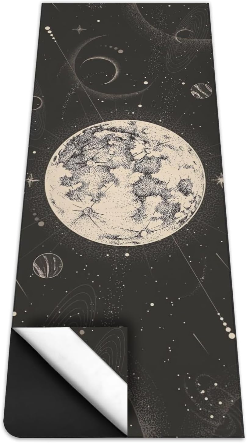 Hot Yoga Mat Towel with Corner Pockets Yoga Towels for Hot Yoga Non Slip with Travel Bag Sweat Absorbent Yoga Blankets Mat Cover for Workout Gym 70"x26" (Mountain-01, 70x26)