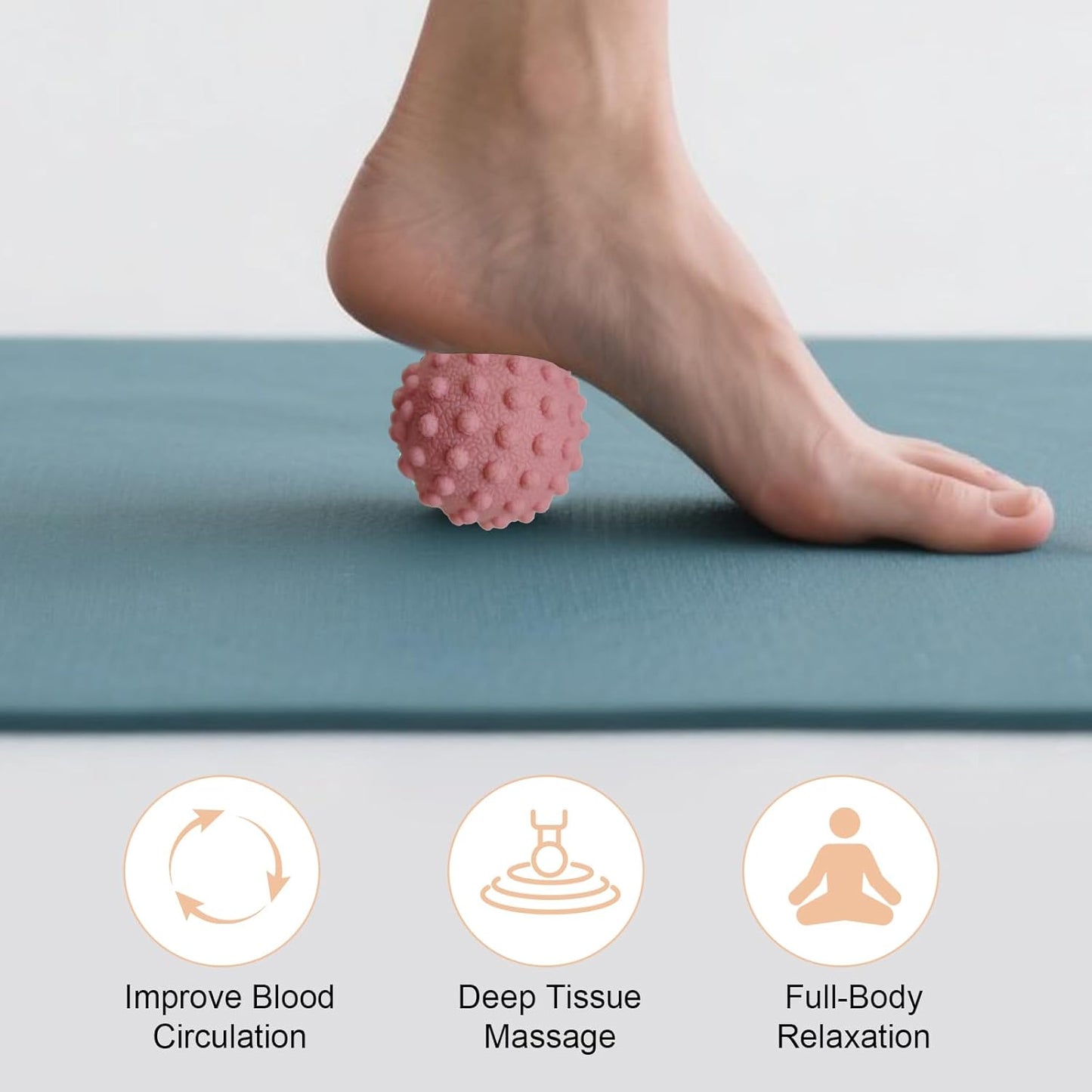 Foot Massage Ball Myofascial Release, Pain Relieve from Plantar Fasciitis, Massage Tool for Tight Muscles and Sore Feet, Restore Foot Massage Roller