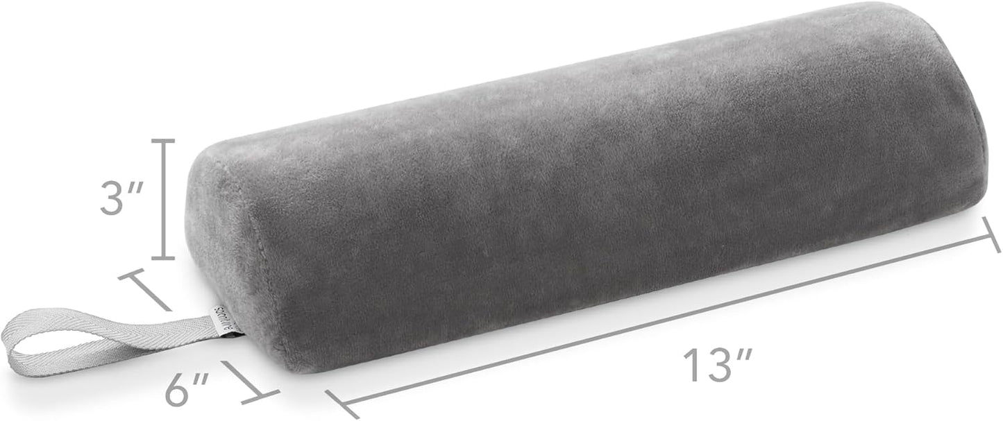 Saloniture Half Round Neck Massage Table Bolster Pillow Pad - 13 x 6 x 3 Inch - Black
