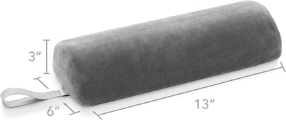 Saloniture Half Round Neck Massage Table Bolster Pillow Pad - 13 x 6 x 3 Inch - Black