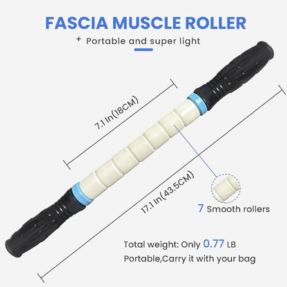 Muscle Roller Stick Ctwctr Massage Roller for Lymphatic Drainage, Cellulite Massager, Leg Massager for Circulation and Pain Relief, Deep Tissue & Trigger Point Massage