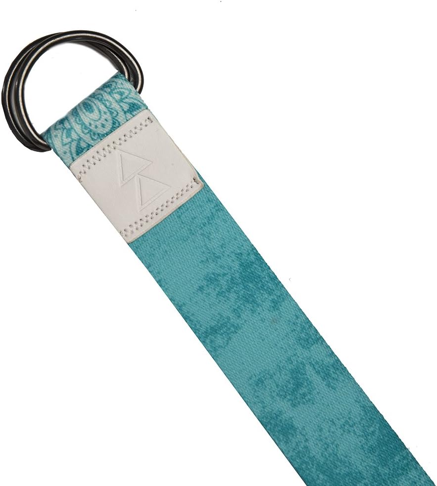 yogadesignlab | The Yoga Strap | Luxurious, Extra Long, Super Soft, Eco Printed | Studio Quality, Adjustable | Safely Stretch Further and Hold Longer | 8 ft Long