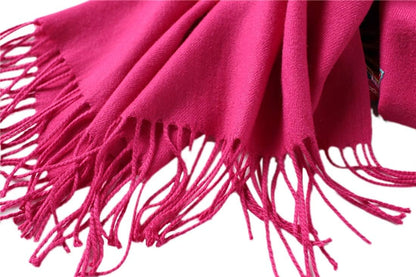 Urban CoCo Women's Embroidered Oversize Tassel Shawl Scarf Wraps for Women