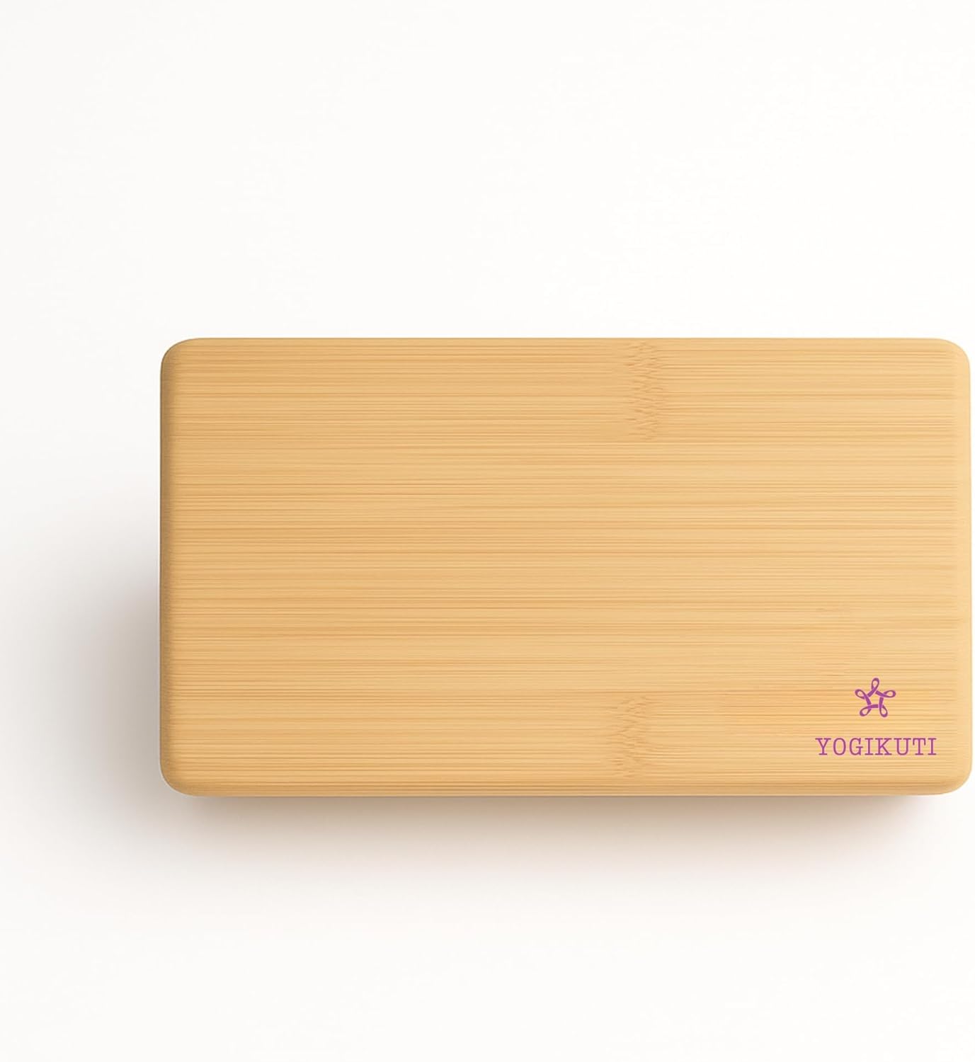 Yogikuti Bamboo Yoga Block-Premium Wooden Support Block for Iyengar Yoga, Non-Slip, Eco-Friendly, Durable Yoga Prop for Home & Studio Use