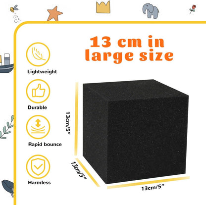 24PCS Foam Cubes 5"x5"x5"- Foam Pit Blocks Set, Soft Stacking Blocks for Indoor Games,Trampolines, Gymnastics, Parkour & Action Sport (6 Colors)