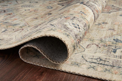 Loloi Hathaway Collection HTH-06 Blush/Multi 2'-6" x 7'-6", .25" Thick, Runner Rug, Soft, Durable, Printed, Modern, Low Pile, Non-Shedding, Easy Clean, Living Room Rug