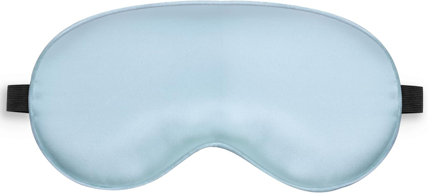 Sleep Mask, Silk Eye Mask for Sleeping with Adjustable Strap, Satin Blackout Sleeping Eye Mask for Men&Women, Comfortable Blindfold Eyeshade for Night Sleep(Black)
