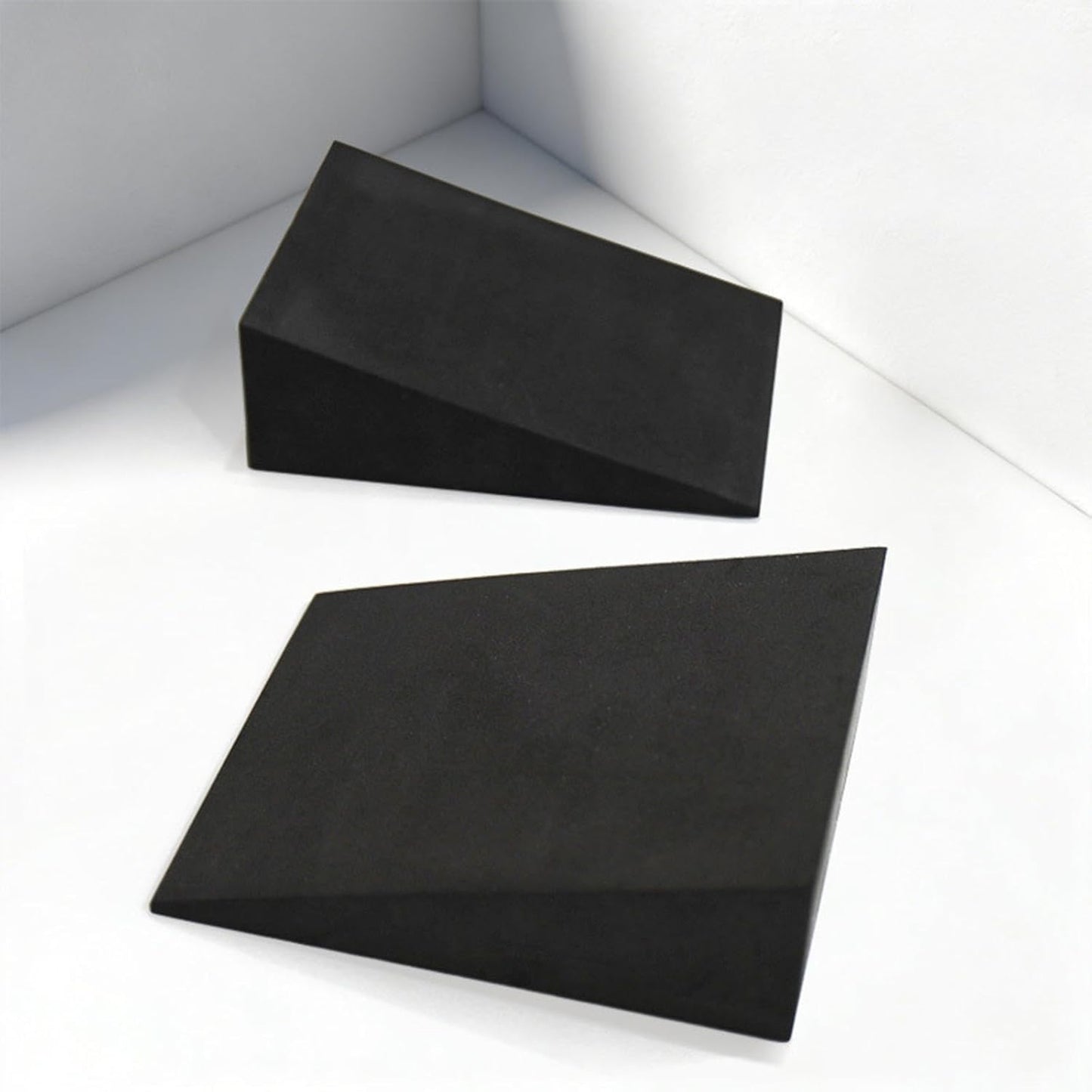 2 Pieces Squat Wedge Block Slant Board Nonslip Heel Elevated Calf Stretch Board Squat Ramp for Strength Yoga Wrist Support