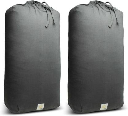 Extra Firm Large Yoga Bolster, 24" x 12" x 6" Cinched OR Zippered Yoga Pillow, Rectangular Cotton Cushion With Removable Cover for Studios, 1 Pack or 2 Pack