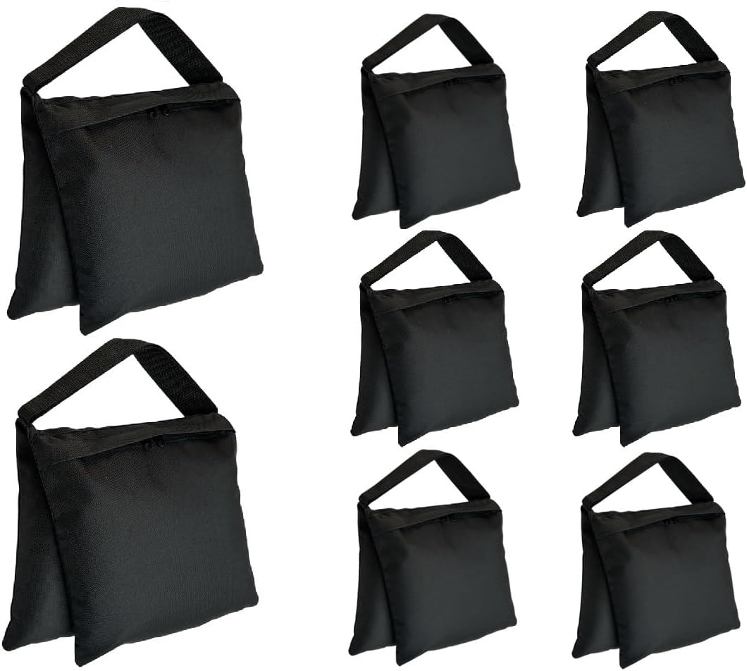 4 Pack Weight Sand Bags Saddle-Bag Style for Photography Tripod, Video Equipment, Studio Set, Light Stand, Film Set, Folding Chair, Camping Tents, Sports, Indoor Outdoor Use