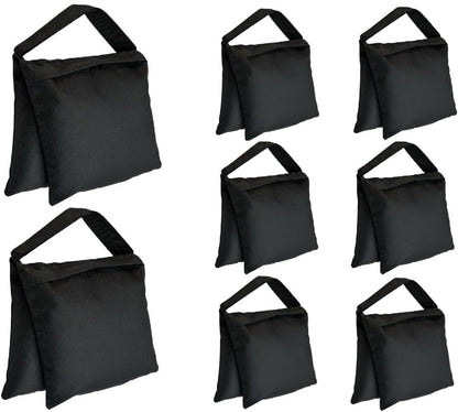 4 Pack Weight Sand Bags Saddle-Bag Style for Photography Tripod, Video Equipment, Studio Set, Light Stand, Film Set, Folding Chair, Camping Tents, Sports, Indoor Outdoor Use