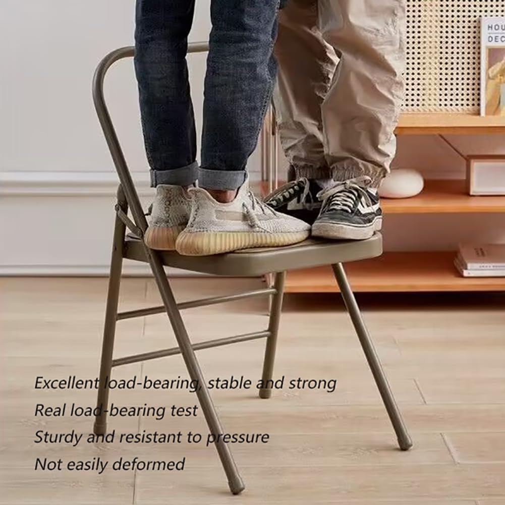 Pilates Chair,Iyengar Yoga Chair,Backless Yoga Chair Prop,Foldable and Portable Folding Stools Supports Balance Training,Khaki-45 * 42 * 83cm