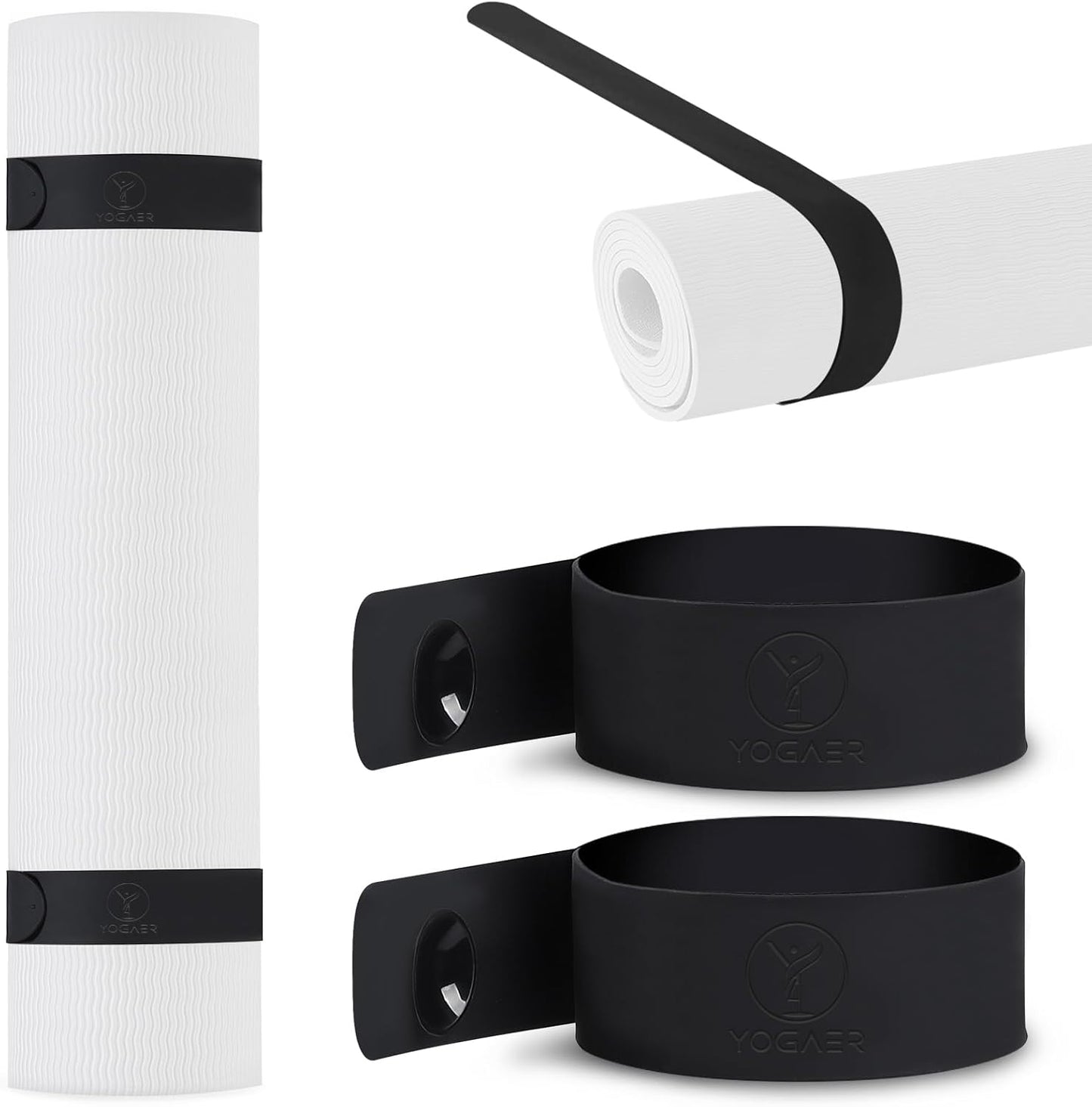 Yoga Mat Carrier Strap, Adjustable Thick Straps Sling for Carrying Large Mats, Stretching Band