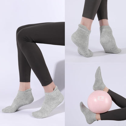 loudashuaiqi Grip Pilates Socks Non Slip Athletic Yoga Socks with Grips for Women Grippy socks for Hospital Workout Barre