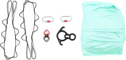 6M Aerial Silks Equipment Pilates Hanging Swing Rope Yoga Starter Set for Home Yoga Hammock Practice Kit for Aerial Dance w/360° Swivel Connector, 200kg Capacity