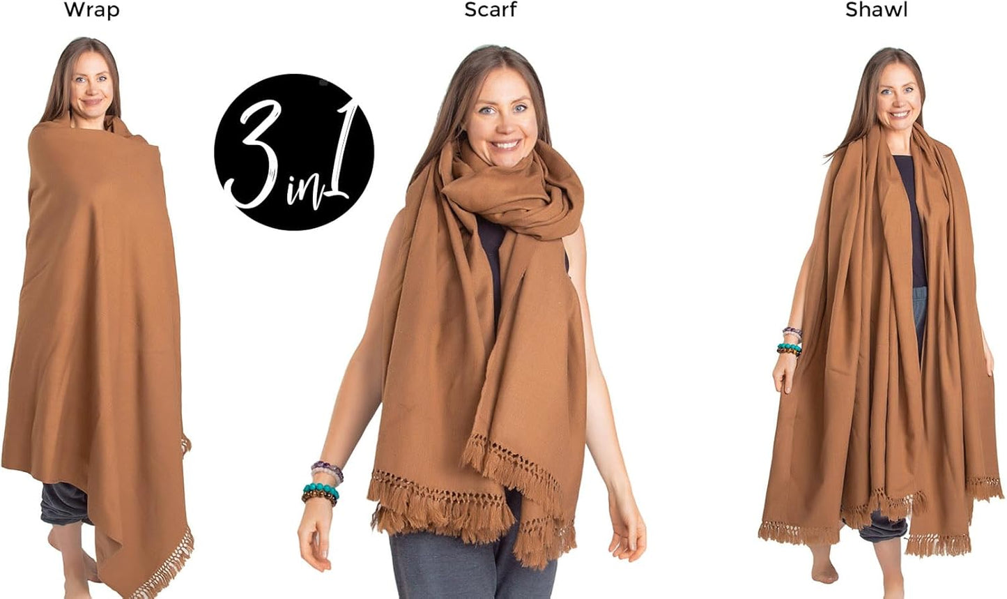 Meditation Shawl or Meditation Blanket, Shawl/Wrap, Oversize Scarf/Stole. Large. Unisex.