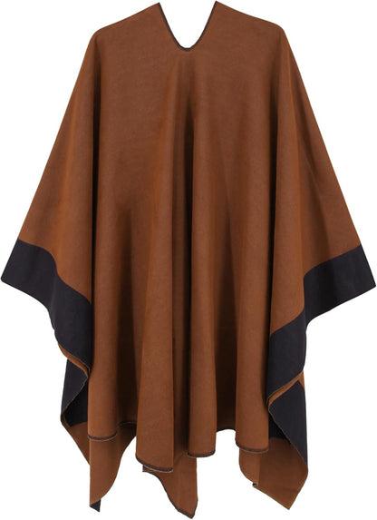 Moss Rose Women's Shawl Wrap Poncho Ruana Cape Open Front Cardigan Shawls for Spring Fall Winter