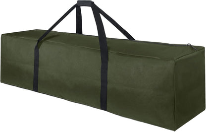 TOPDesign 1-Pack 46 Inch Extra Large Zippered Duffel Bag for Travel Camping Sports Equipment Storage, Waterproof Foldable Luggage Bag with Padded Handles (Black)