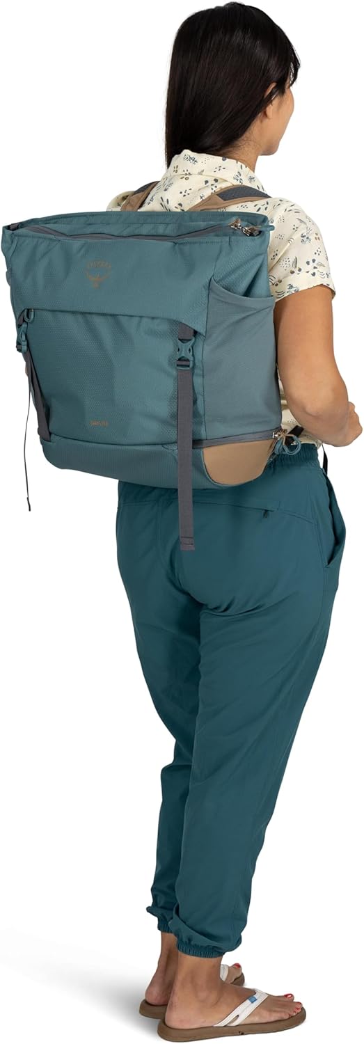 Osprey Daylite Large Tote Weekend Pack - Shoulder or Backpack Carry with Laptop Sleeve & Shoe Compartment, Torrent Blue