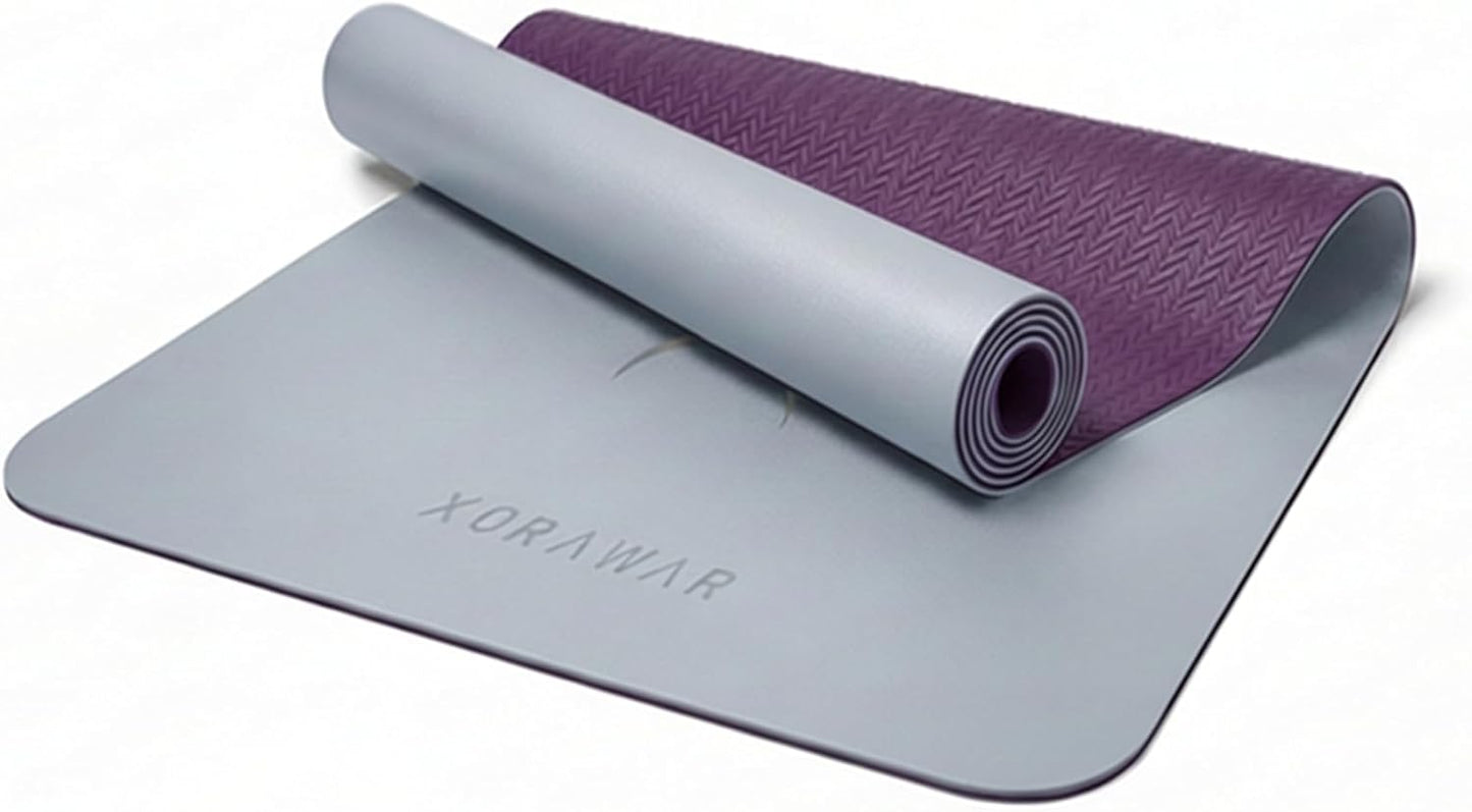 Natural Rubber Mat with Bag | 4.5 mm Pilates Mat | Non Slip Yoga Mat Non Slip| Gym Mats for Home Gym Floor Mat | Home Exercise Mats for Home Workout Accessories | Fitness Mat, Workout Mats for Home Gym | Yoga Matt | Stretching Mat