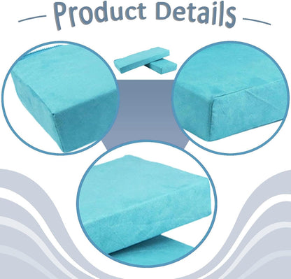 Yoga Bolster Yoga Shoulder Stand Pad for Poses Ergonomic Multipurpose Lightweight Cushion Rectangular Pillow, Blue