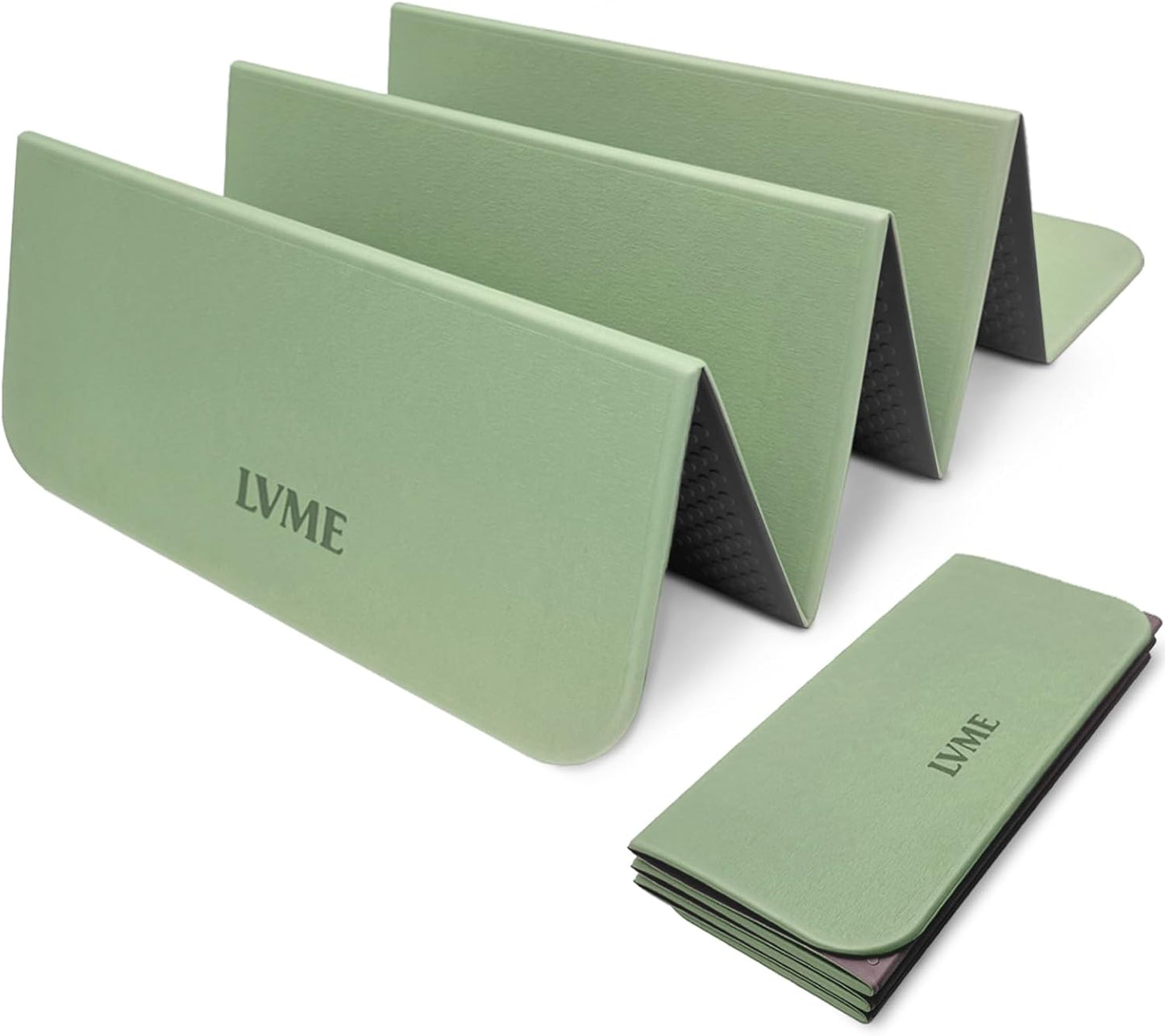 Foldable Yoga Mat 0.32 inches Thick(8mm), SGS Certified POE Material, Non Slip, 71 x 24 inches, Foldable for Travel, Pilates, Camping, Environmental Sports Mat, Odorless