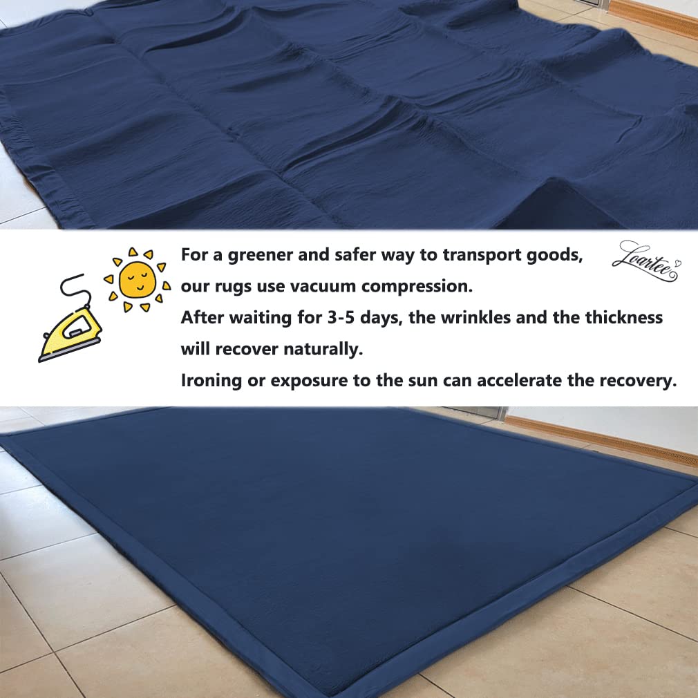 Loartee Coral Velvet Crawling Rugs & Play Mat (6'7"x9'2", Light Green) for Toddler Children & Yoga Exercise